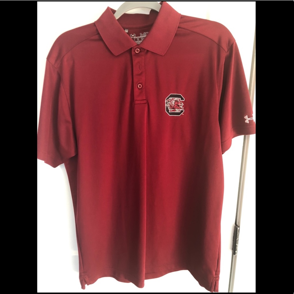 Under Armour Mens South Carolina Polo Garnet Medium